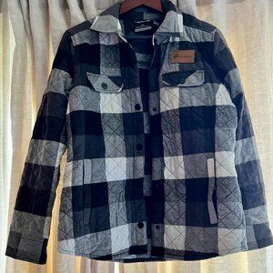 Black, Gray & White Plaid Ford Bronco Quilted StormTech Jacket